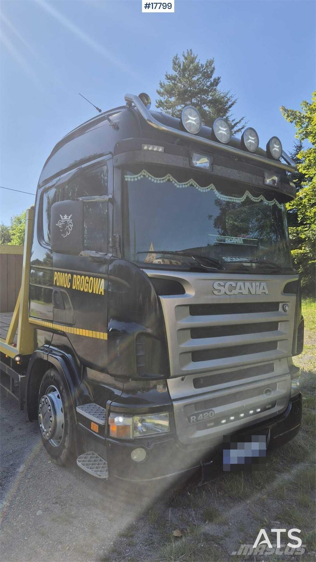 Scania R420 Düz Platformlu Oto Çekiciler/vinçli kamyonlar