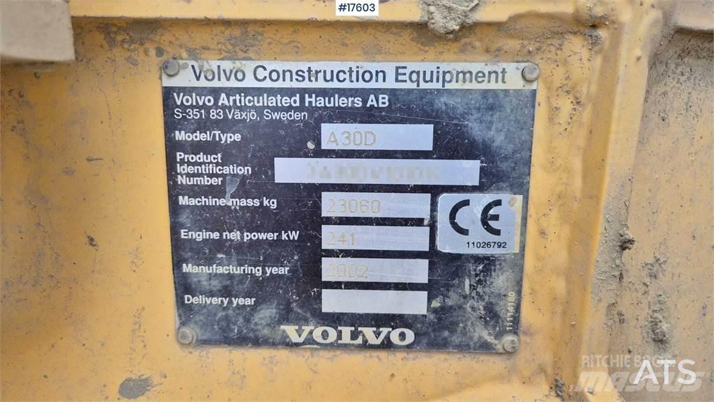 Volvo A30D Belden kirma kaya kamyonu