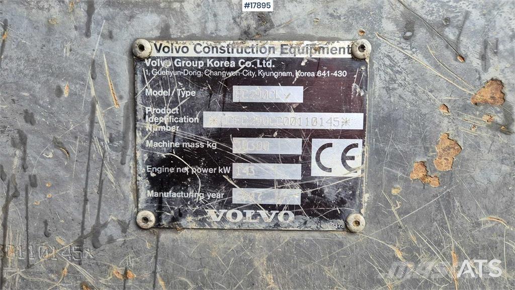 Volvo EC 290 CL Paletli ekskavatörler