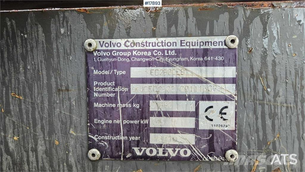 Volvo EC 290 CLD Paletli ekskavatörler