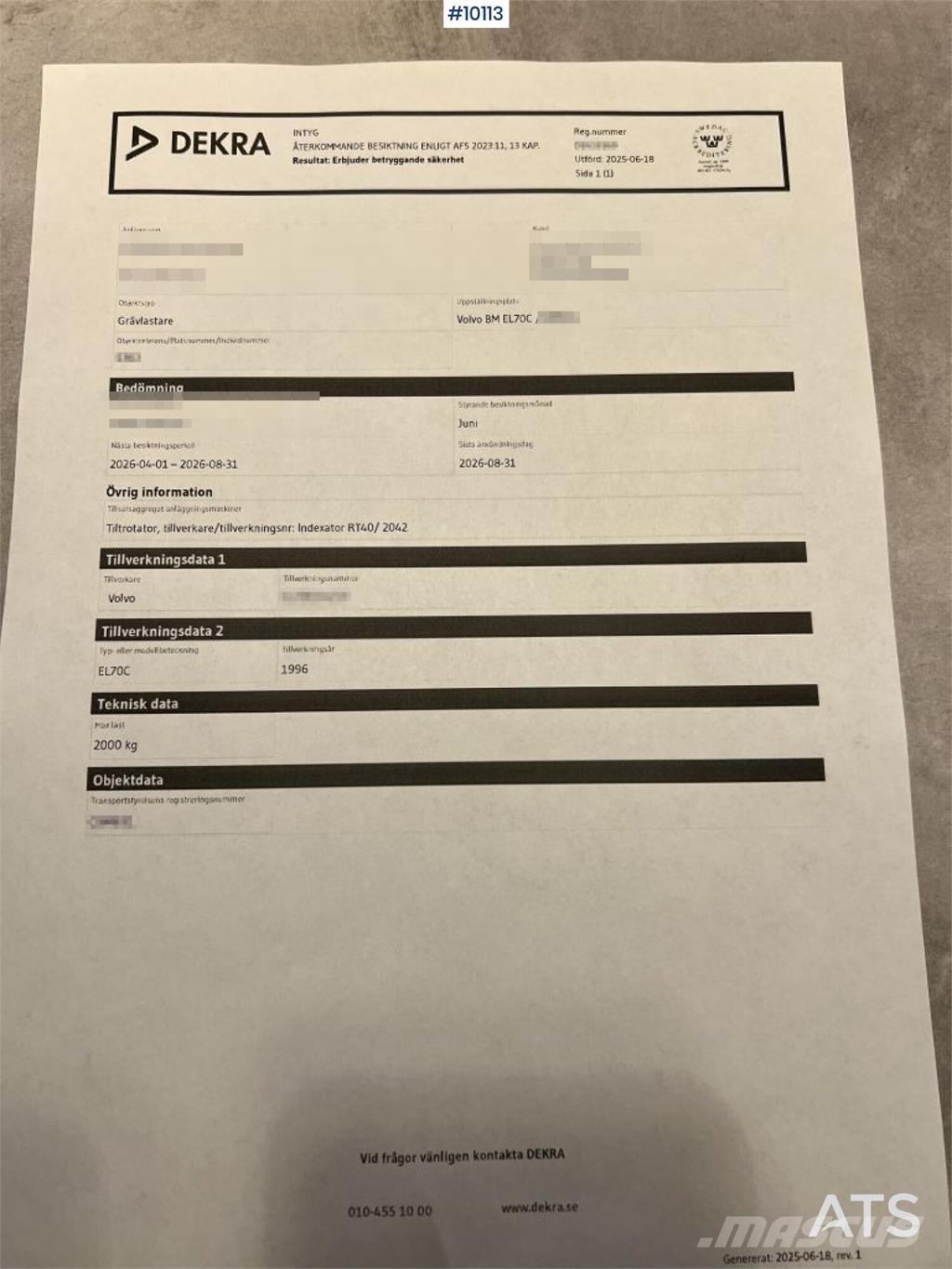 Volvo BM BM EL70C Kazıcı yükleyiciler - beko loder