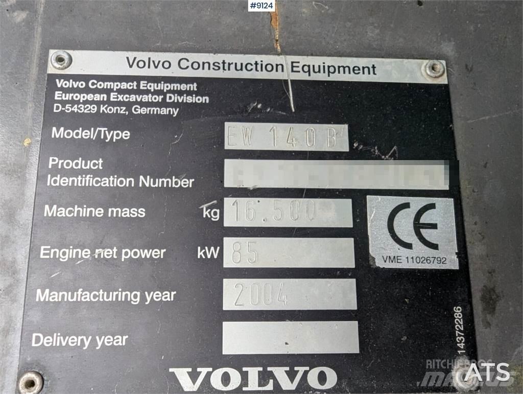 Volvo EW140B Lastik tekerli ekskavatörler