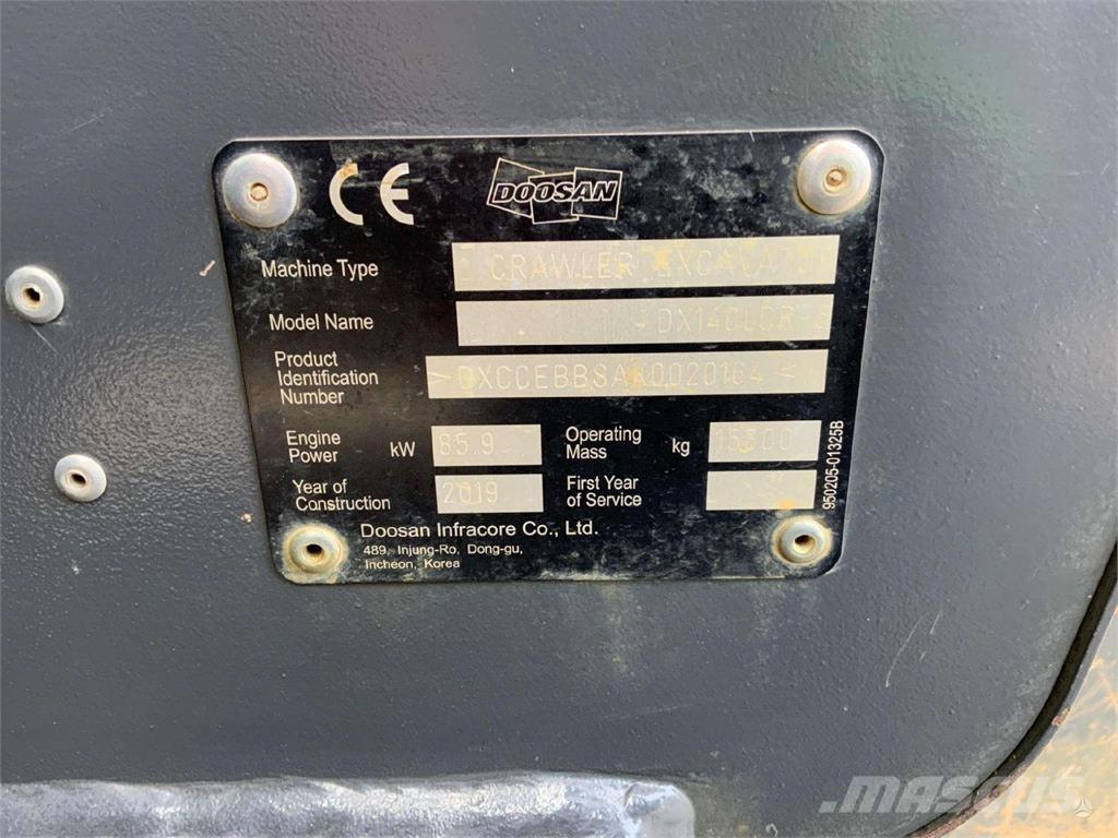 Doosan DX140 LCR Paletli ekskavatörler