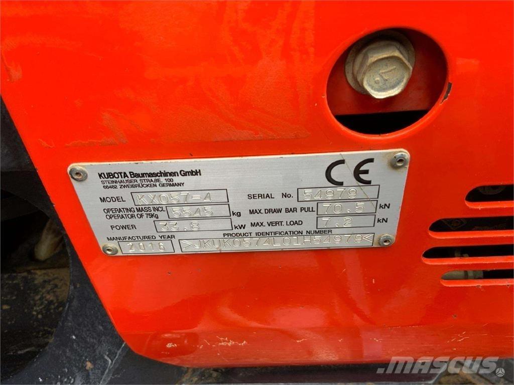 Kubota KX057-4 Paletli ekskavatörler