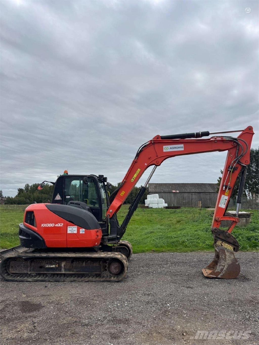 Kubota KX080-4a2 Paletli ekskavatörler