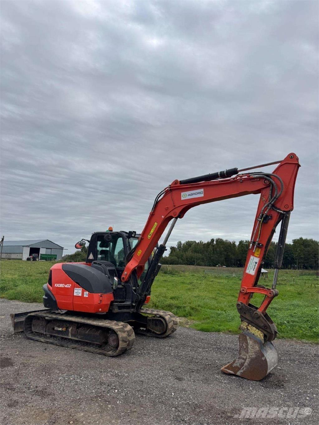 Kubota KX080-4a2 Paletli ekskavatörler