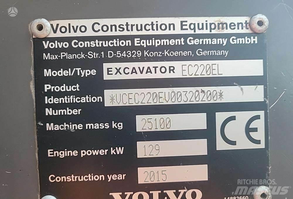 Volvo EC220E Paletli ekskavatörler