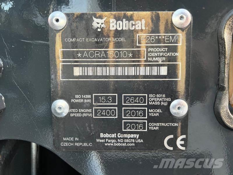Bobcat E 26 Mini ekskavatörler, 7 tona dek