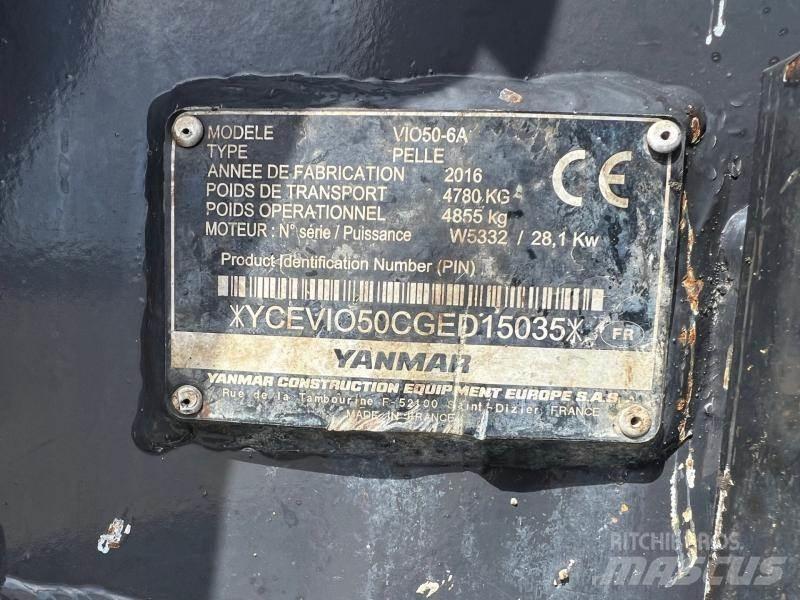 Yanmar ViO50 Mini ekskavatörler, 7 tona dek