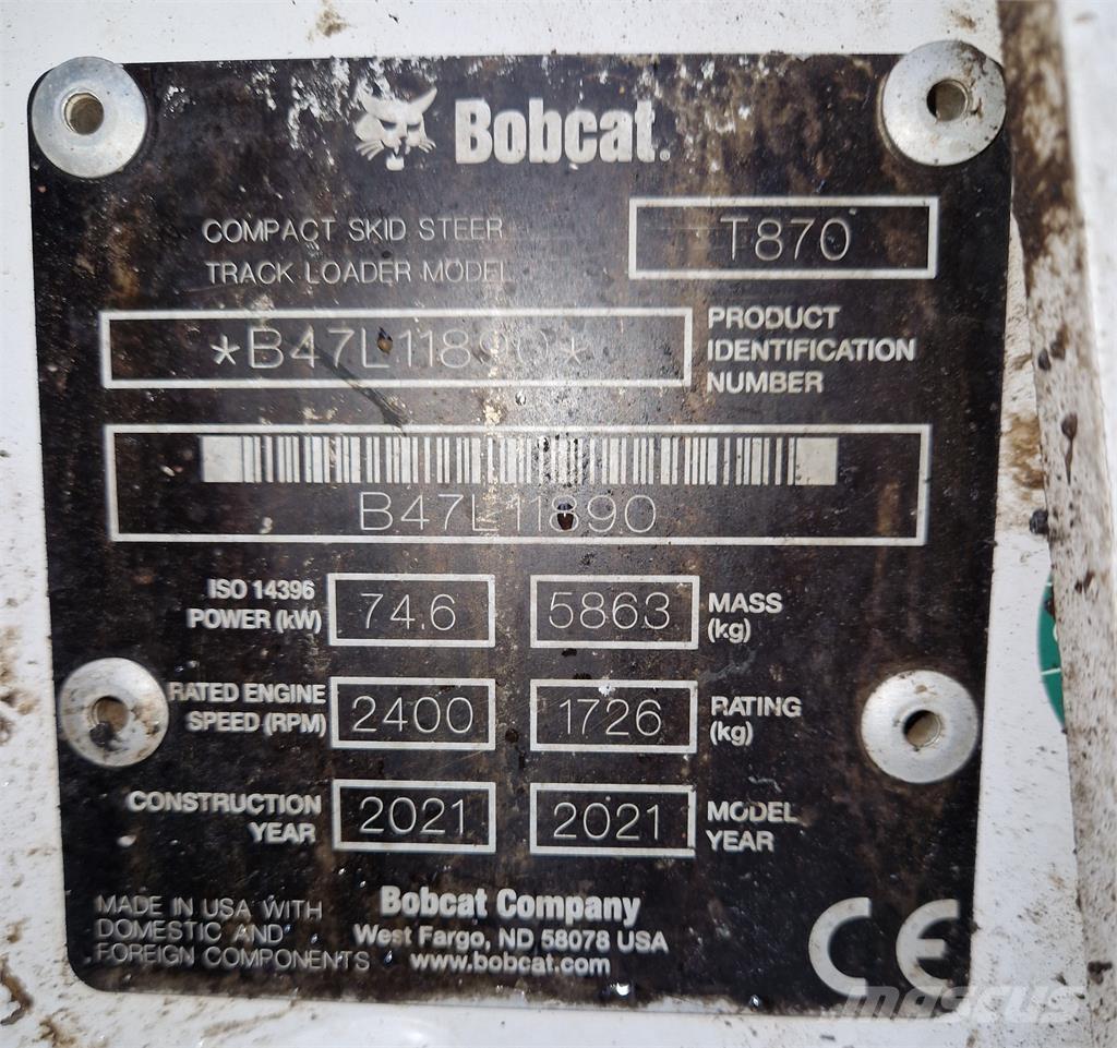 Bobcat T870 Skid steer loderler