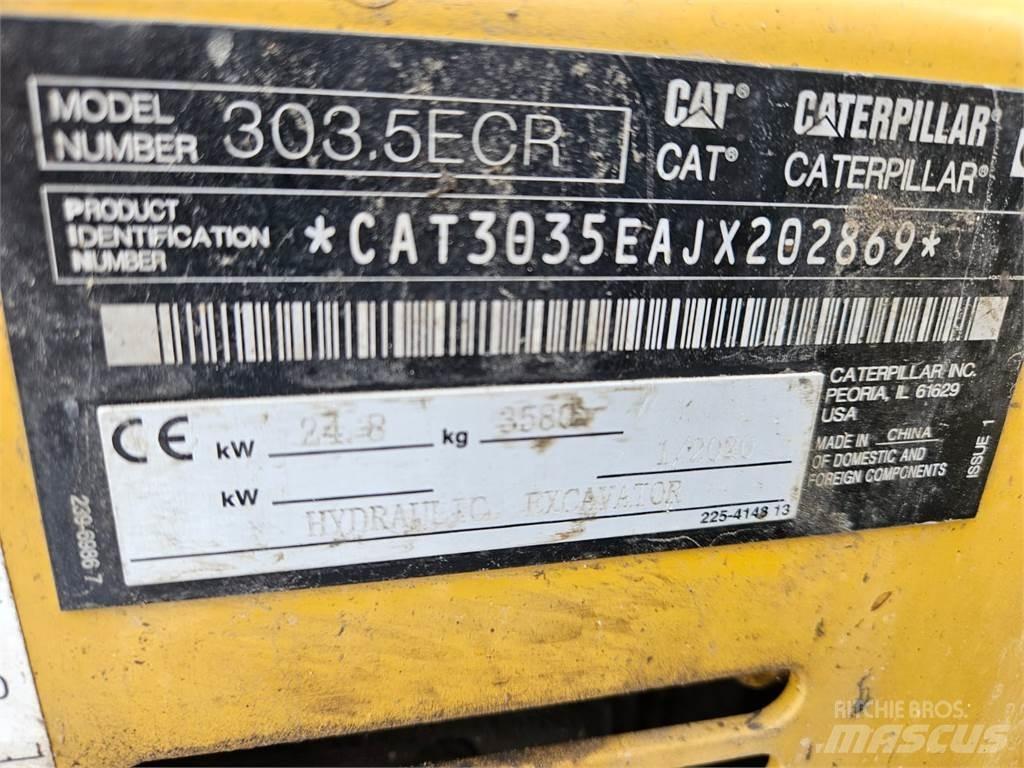 CAT 303.5ECR Mini ekskavatörler, 7 tona dek