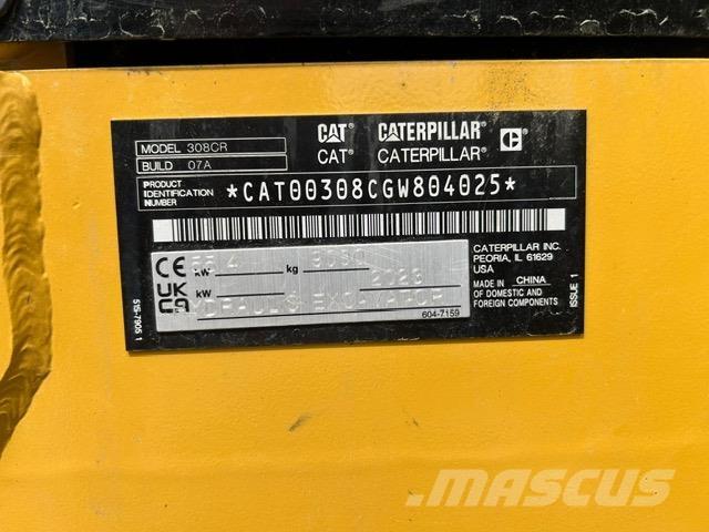 CAT 308-07 Mini ekskavatörler, 7 tona dek