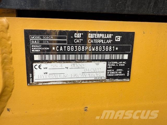 CAT 308-07 Mini ekskavatörler, 7 tona dek