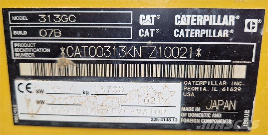 CAT 313GC Paletli ekskavatörler
