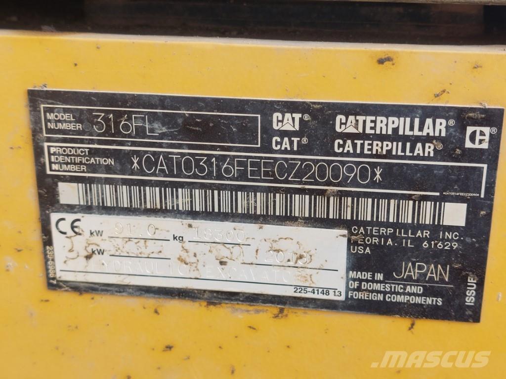 CAT 316FL Paletli ekskavatörler