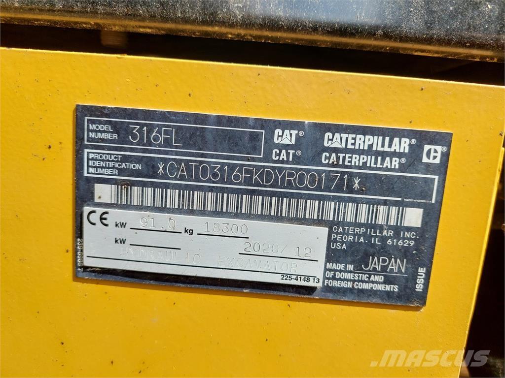 CAT 316FL Paletli ekskavatörler