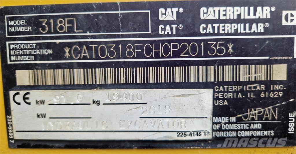 CAT 318FL Paletli ekskavatörler