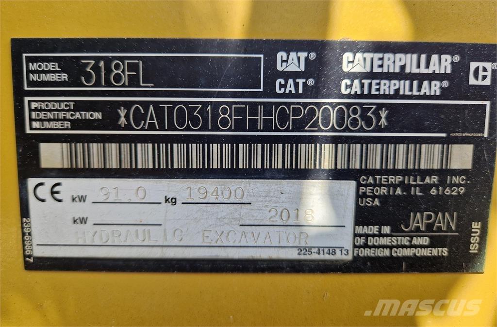 CAT 318FL Paletli ekskavatörler