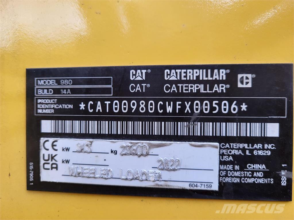 CAT 980 Tekerlekli yükleyiciler