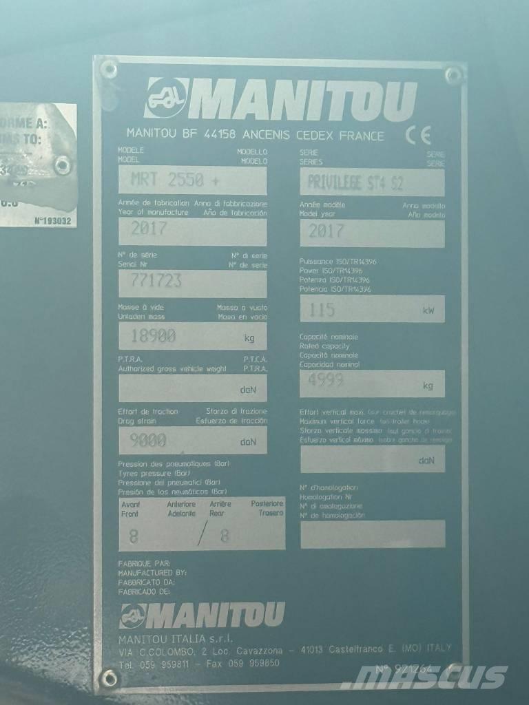 Manitou MRT 2550 Teleskopik yükleyiciler
