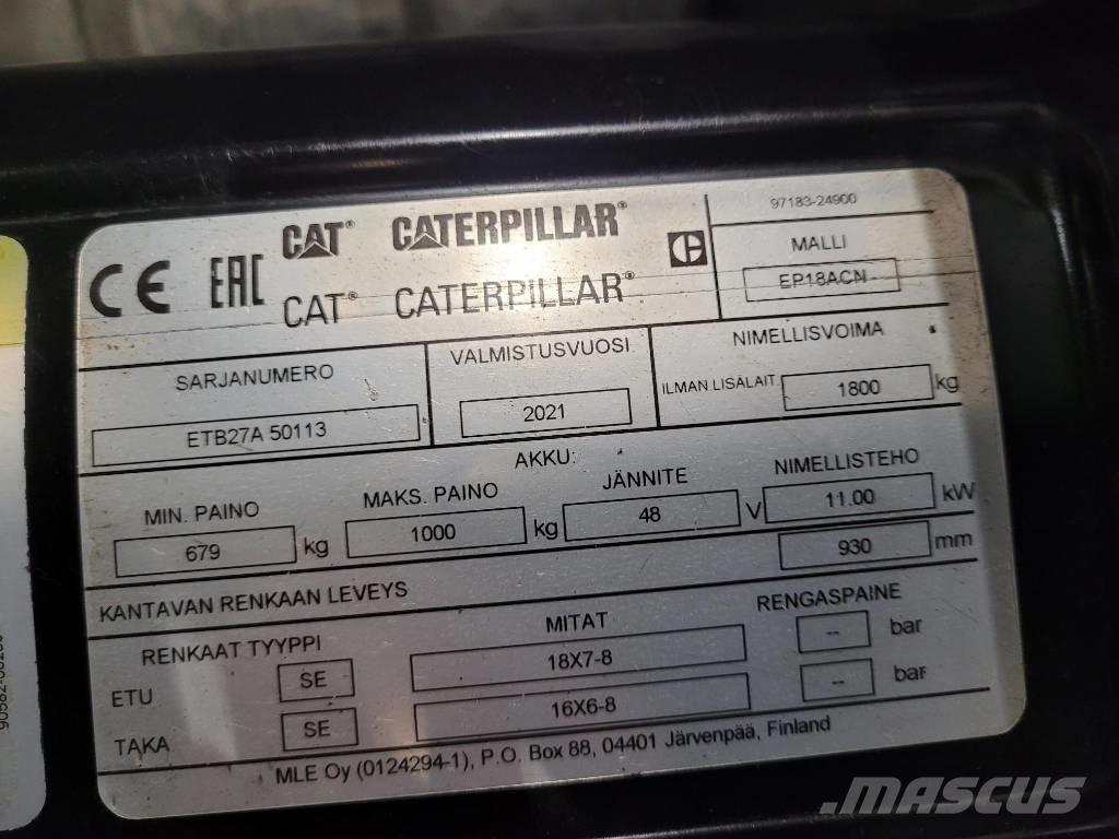 CAT EP18 ACN Elektrikli forkliftler