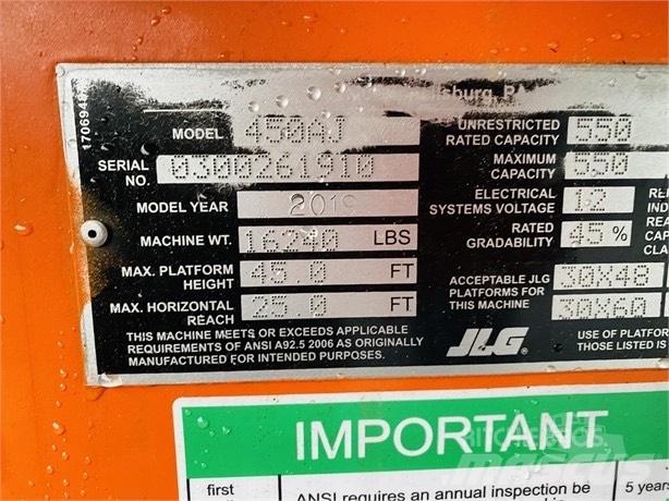 JLG 450 A Körüklü personel platformları