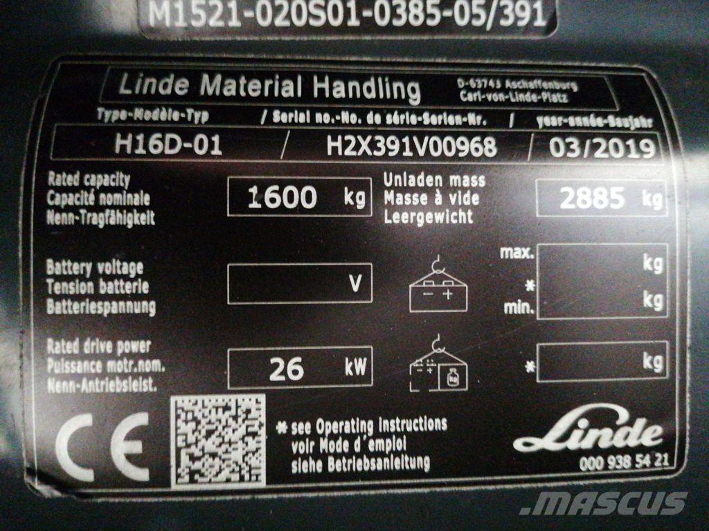 Linde H16D-01 Dizel forkliftler
