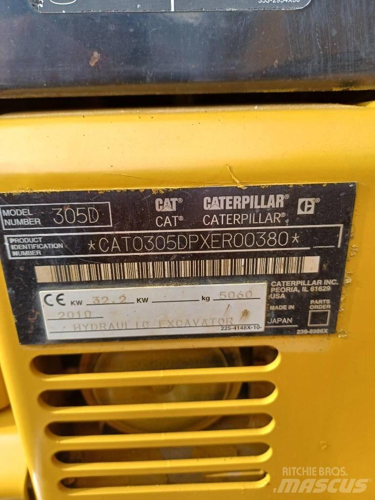 CAT 305 Mini ekskavatörler, 7 tona dek