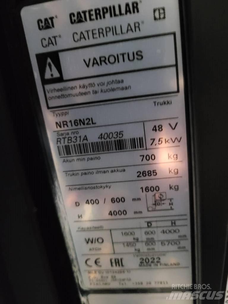 CAT NR16N2L Reach truck - depo içi istif araçları