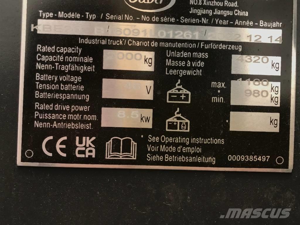 Baoli KBE 20 N Elektrikli forkliftler