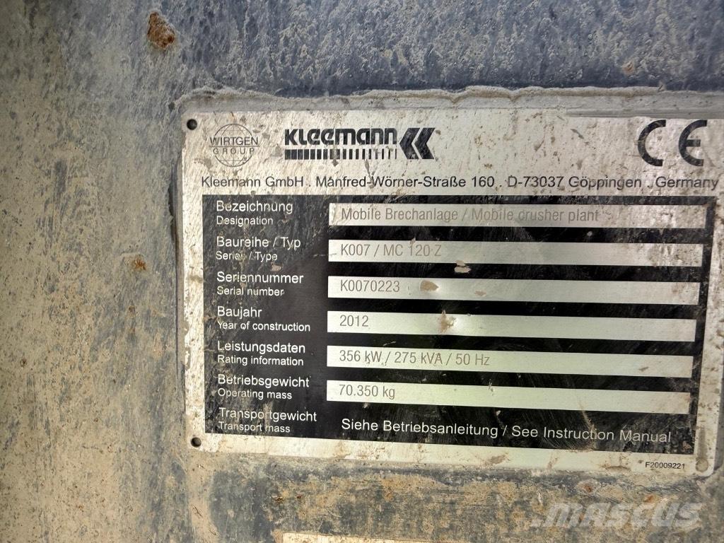 Kleemann MC120Z Gezer kırıcılar