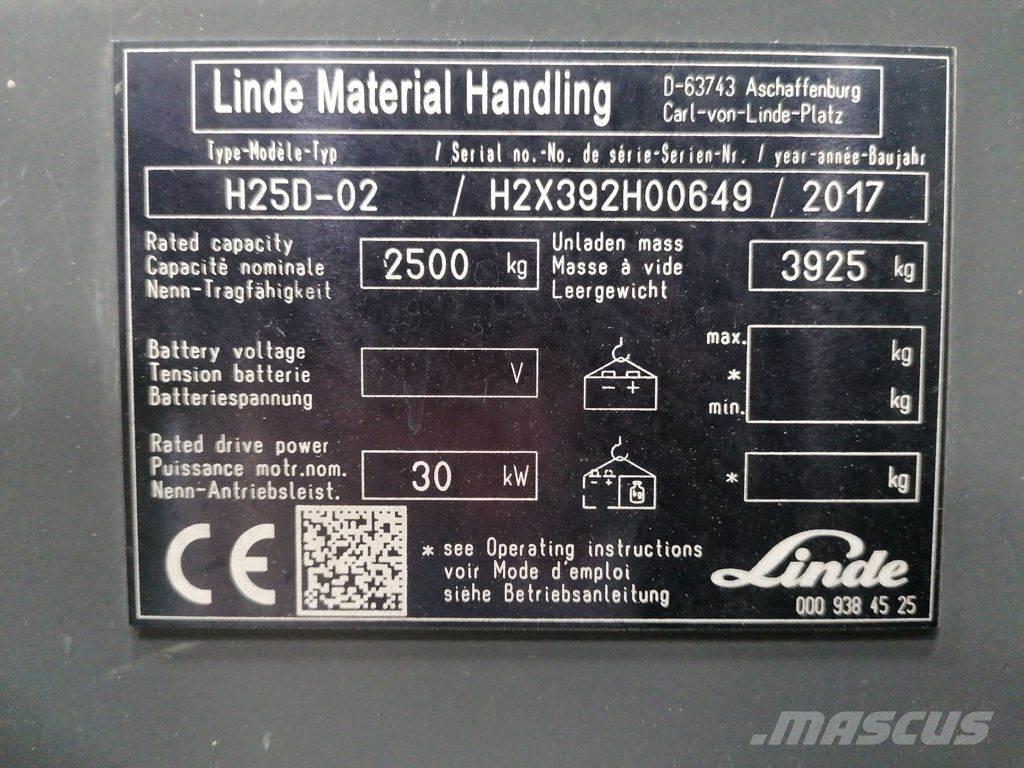 Linde H25D-02 Dizel forkliftler