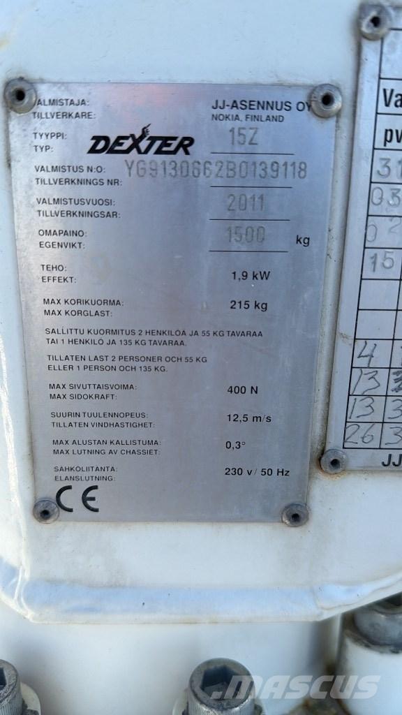Dexter 15 Z Tekerlekli platformlar