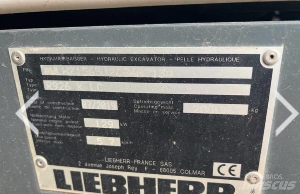 Liebherr R 926 KLC Paletli ekskavatörler