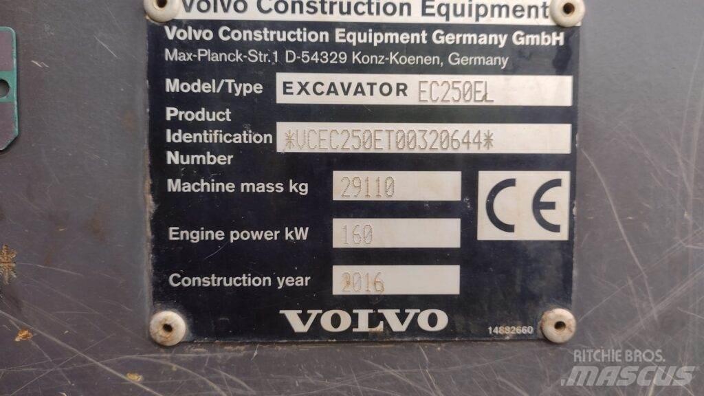 Volvo EC250EL Paletli ekskavatörler