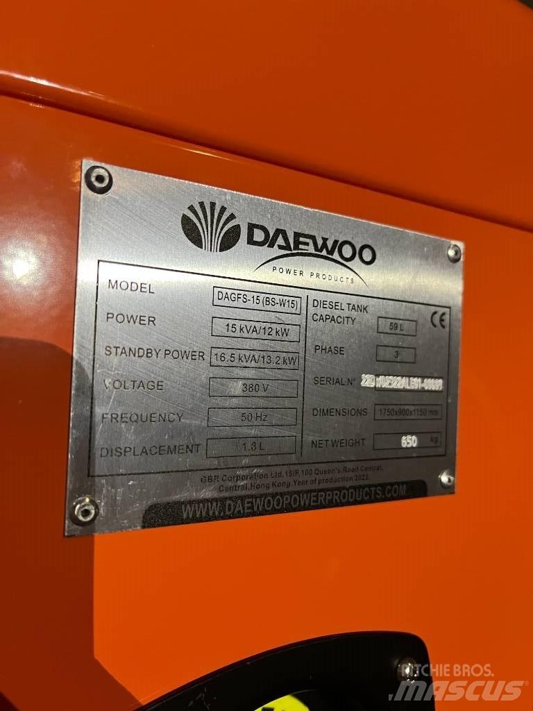Daewoo Dagfs15-15 Dizel Jeneratörler