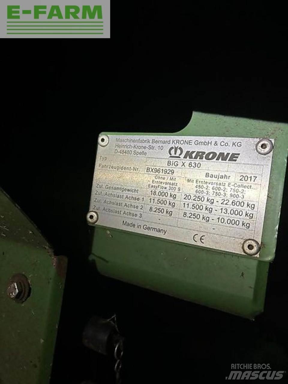 Krone big x 630 Kendi yürür silaj makinalari