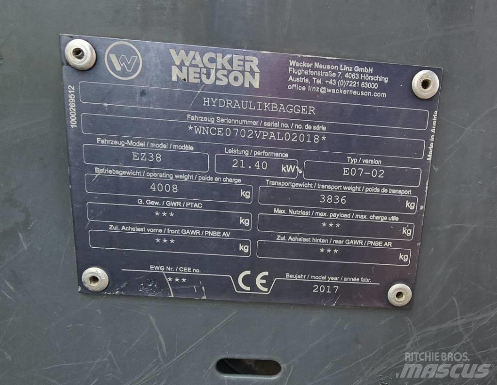 Wacker Neuson EZ 38 Mini ekskavatörler, 7 tona dek