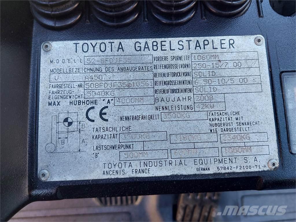 Toyota 52 8FDJF35 Dizel forkliftler