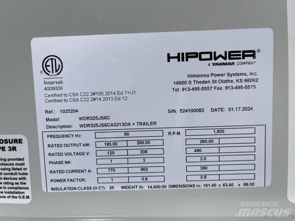Hipower HRJW 325 Dizel Jeneratörler