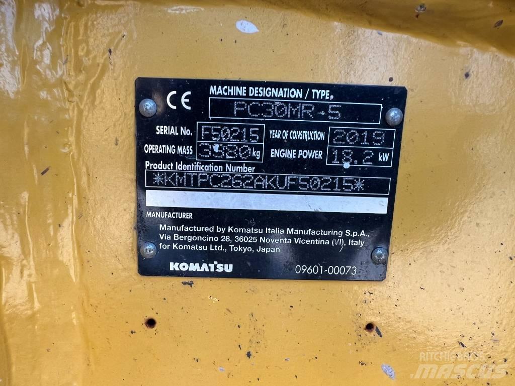 Komatsu PC 30 MR-5 Mini ekskavatörler, 7 tona dek