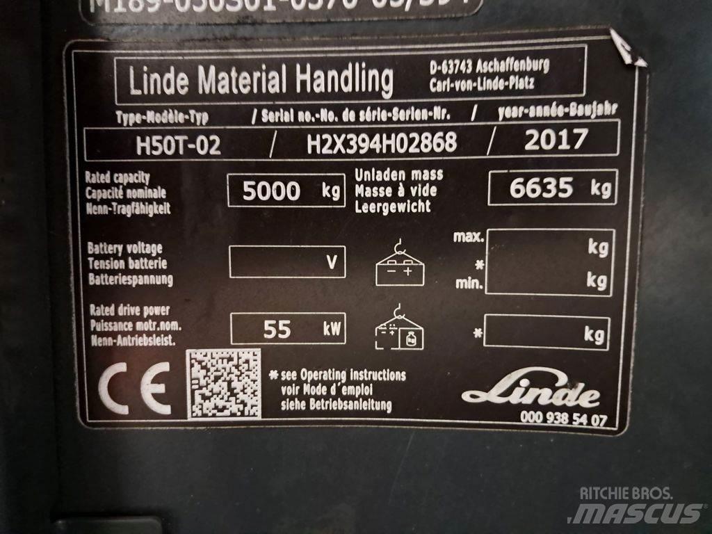 Linde H50T-02 LPG'li forkliftler