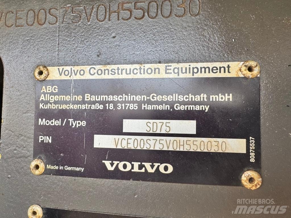 Volvo SD 75 Tek tamburlu silindirler