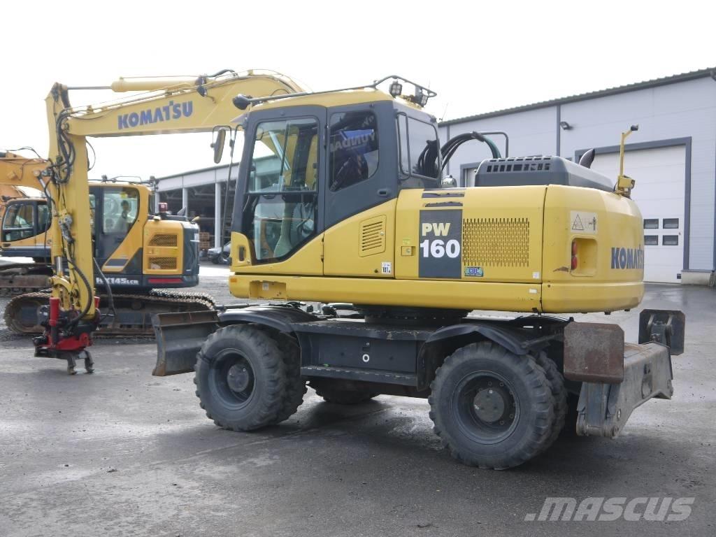 Komatsu PW 160-7E0 Lastik tekerli ekskavatörler