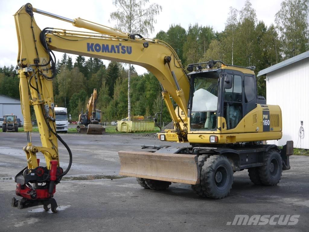 Komatsu PW 160-7E0 Lastik tekerli ekskavatörler