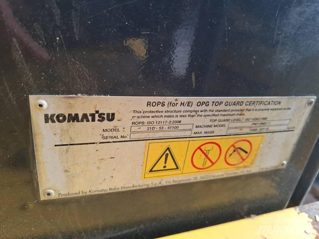 Komatsu PW 118MR-11 Lastik tekerli ekskavatörler