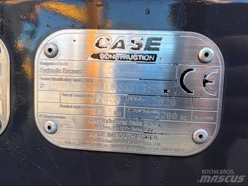 CASE CX 26 C Mini ekskavatörler, 7 tona dek