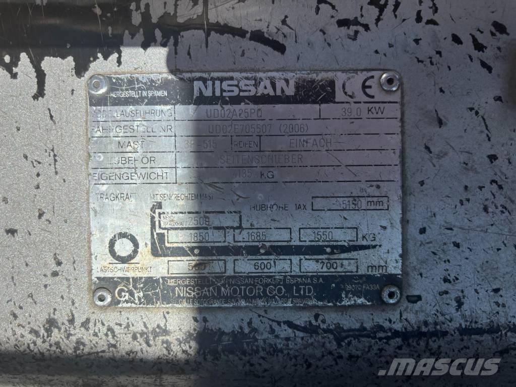 Nissan UD02A25PQ LPG'li forkliftler