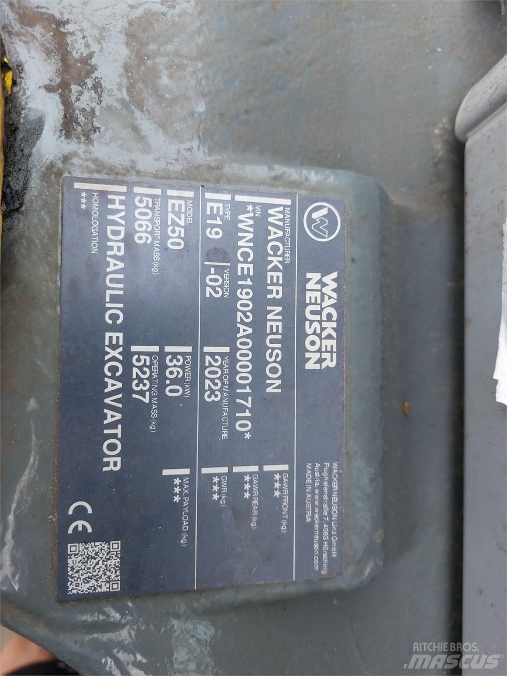 Wacker Neuson EZ50 Paletli ekskavatörler
