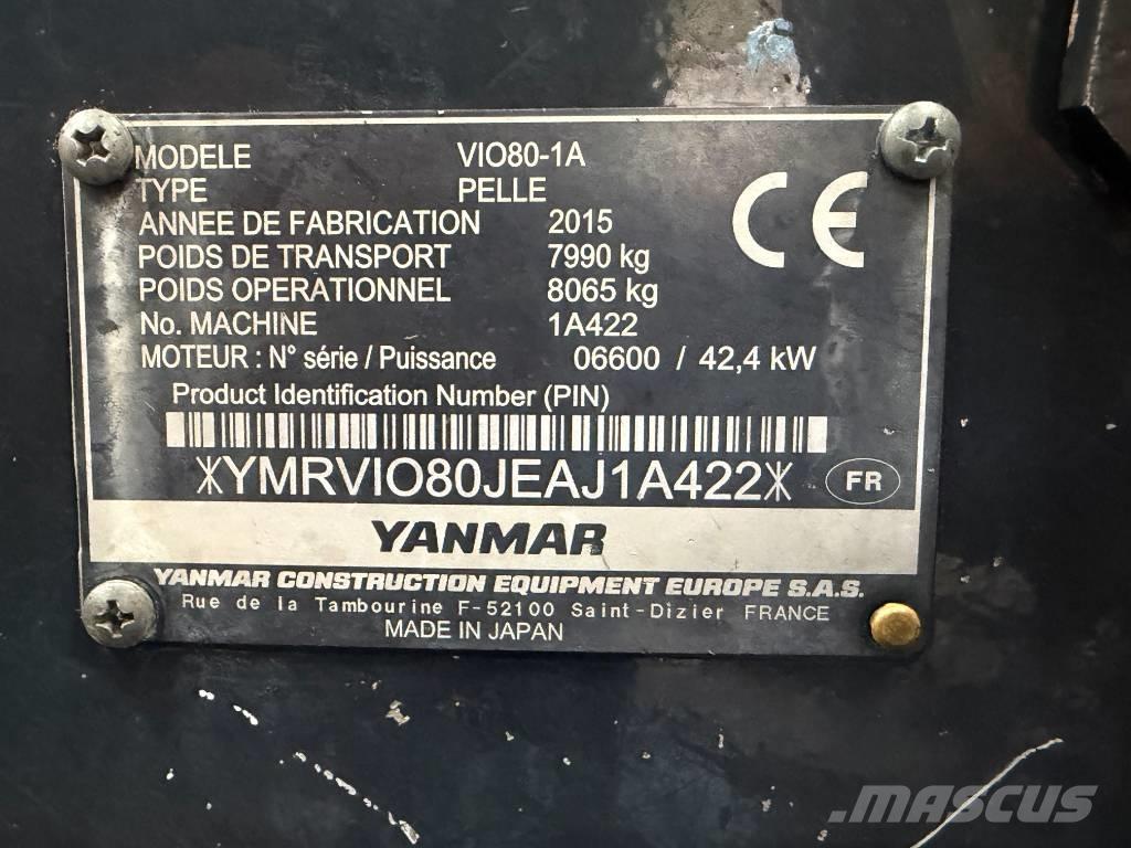 Yanmar Vio 80-1A Midi ekskavatörler 7 - 12 t